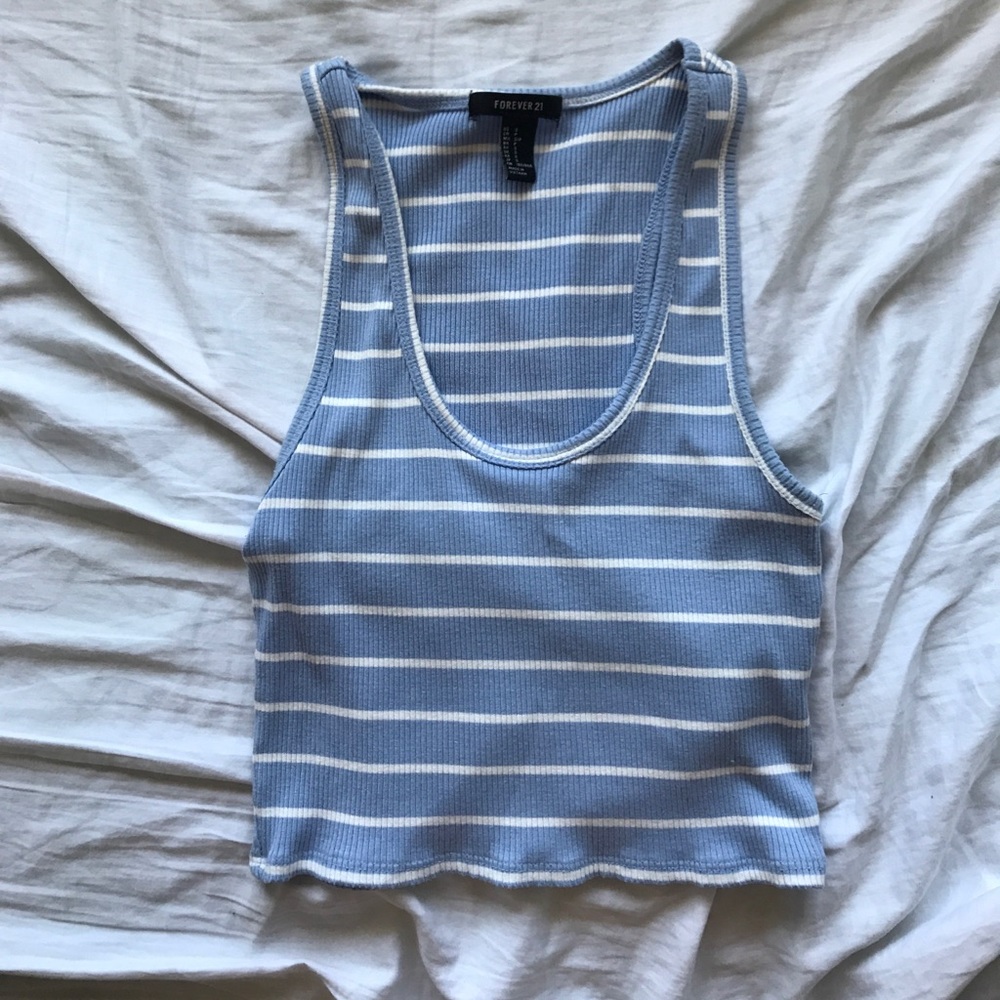 Striped Cropped Tank Top