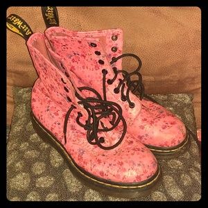 Pink floral Dr. Martens