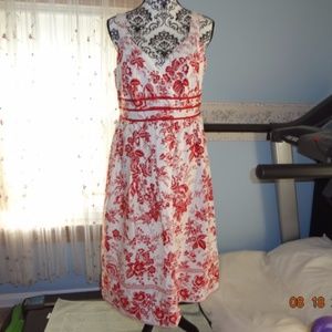 Robbie Bee Stunning Red & White Retro Dress