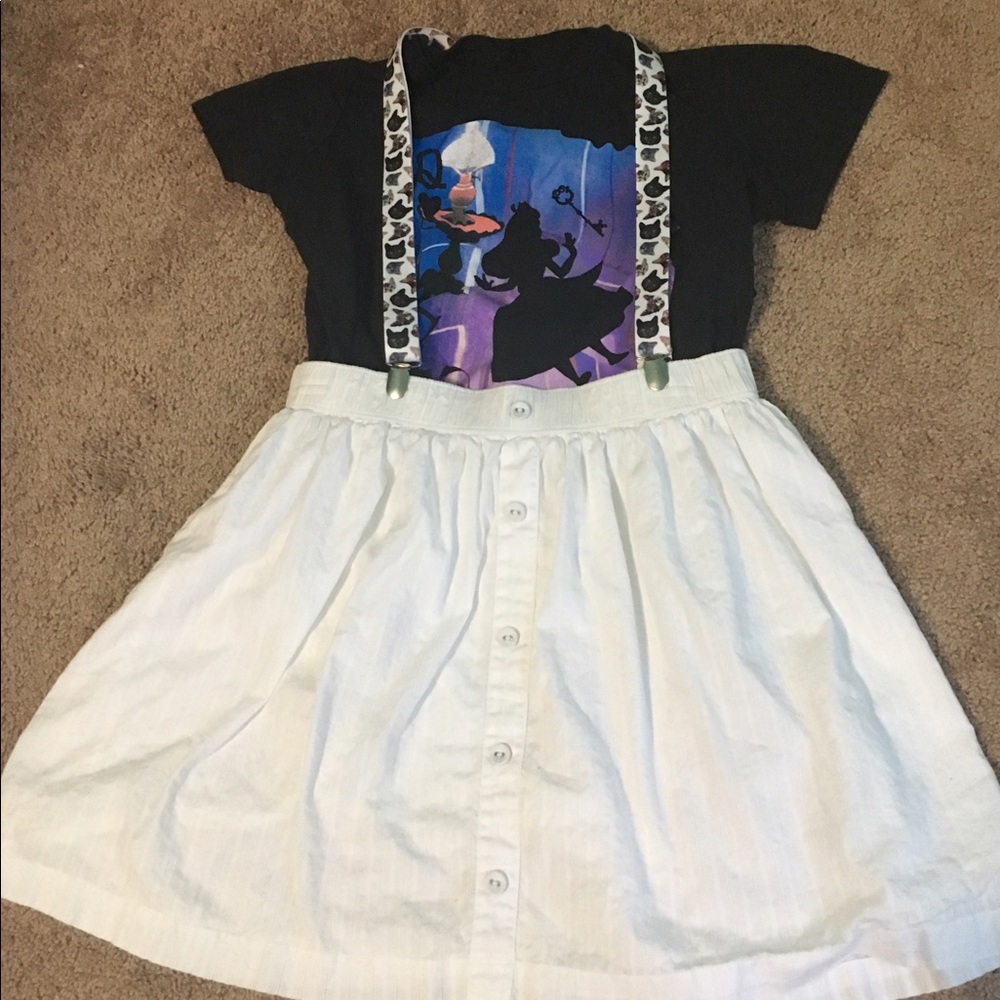 DONATED White Skater Skirt w/ Buttons