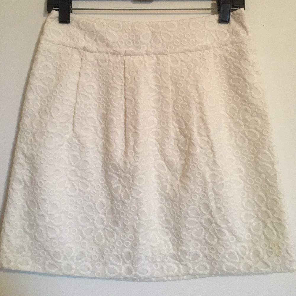 Ann Taylor Loft Petite White Skirt Size 2P