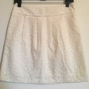 Ann Taylor Loft Petite White Skirt Size 2P
