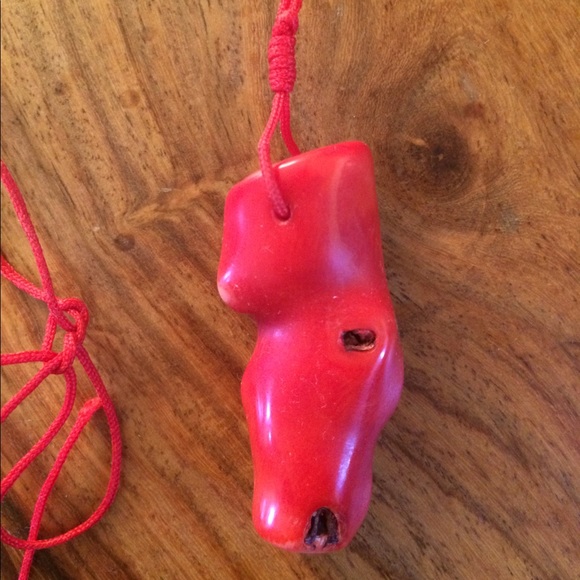 CHINESE RED CORAL NECKLACE - Picture 4 of 4