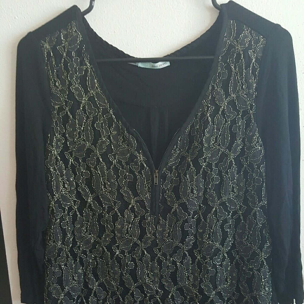 Glittery Black Blouse