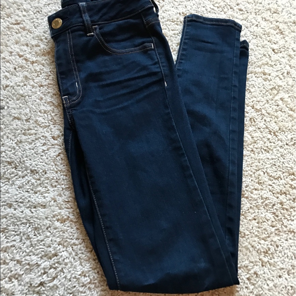 American eagle dark wash super stretch jeans