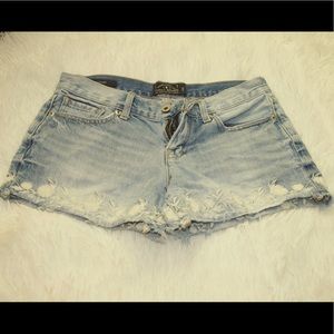 Lucky Brand embroidered jean shorts