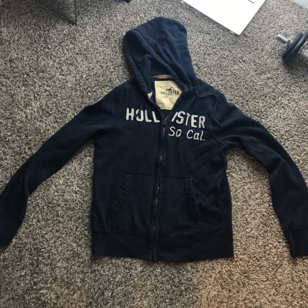 Dark Blue Hollister Hoodie /Jacket
