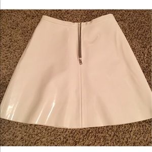 AMERICAN APPAREL Leather Skirt in White