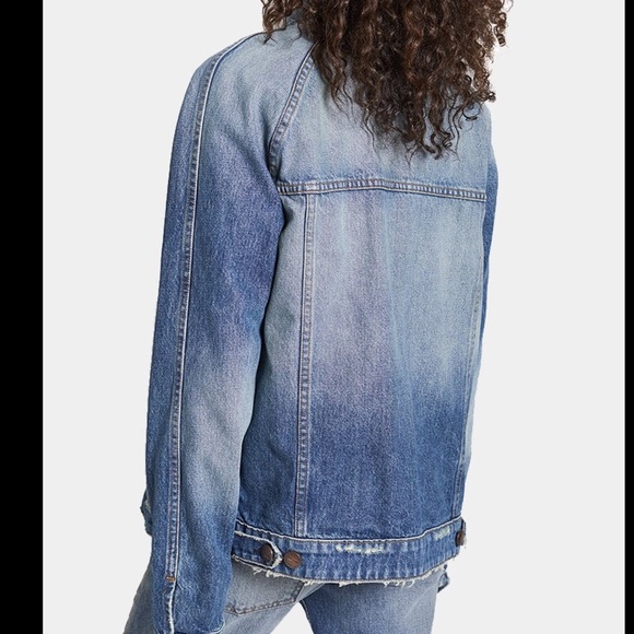 NWT Current/Elliott Raglan Denim Jacket in Zephyr - Picture 4 of 5
