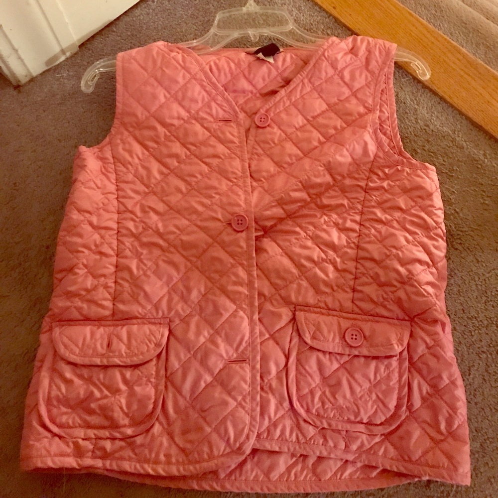 Gap Kids pink quilted vest, size XXL