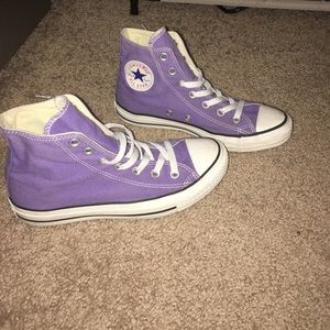Purple high top converse