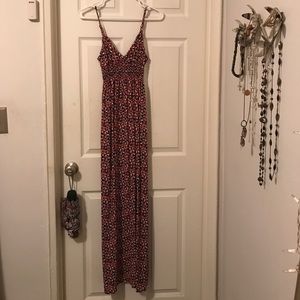 XS aqua maxi dress