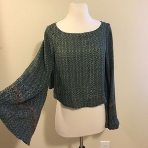 Free People bell sleeve top XS