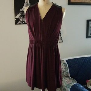 Converse One Star leather shoulder sleeveless dres