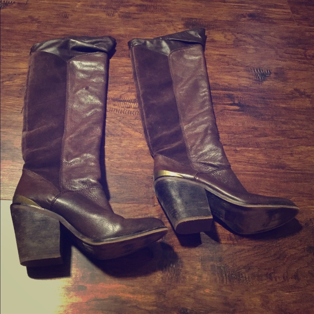Brown Lucky Knee High Boots