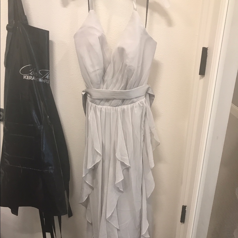 Vera Wang chiffon halter floorlength dress