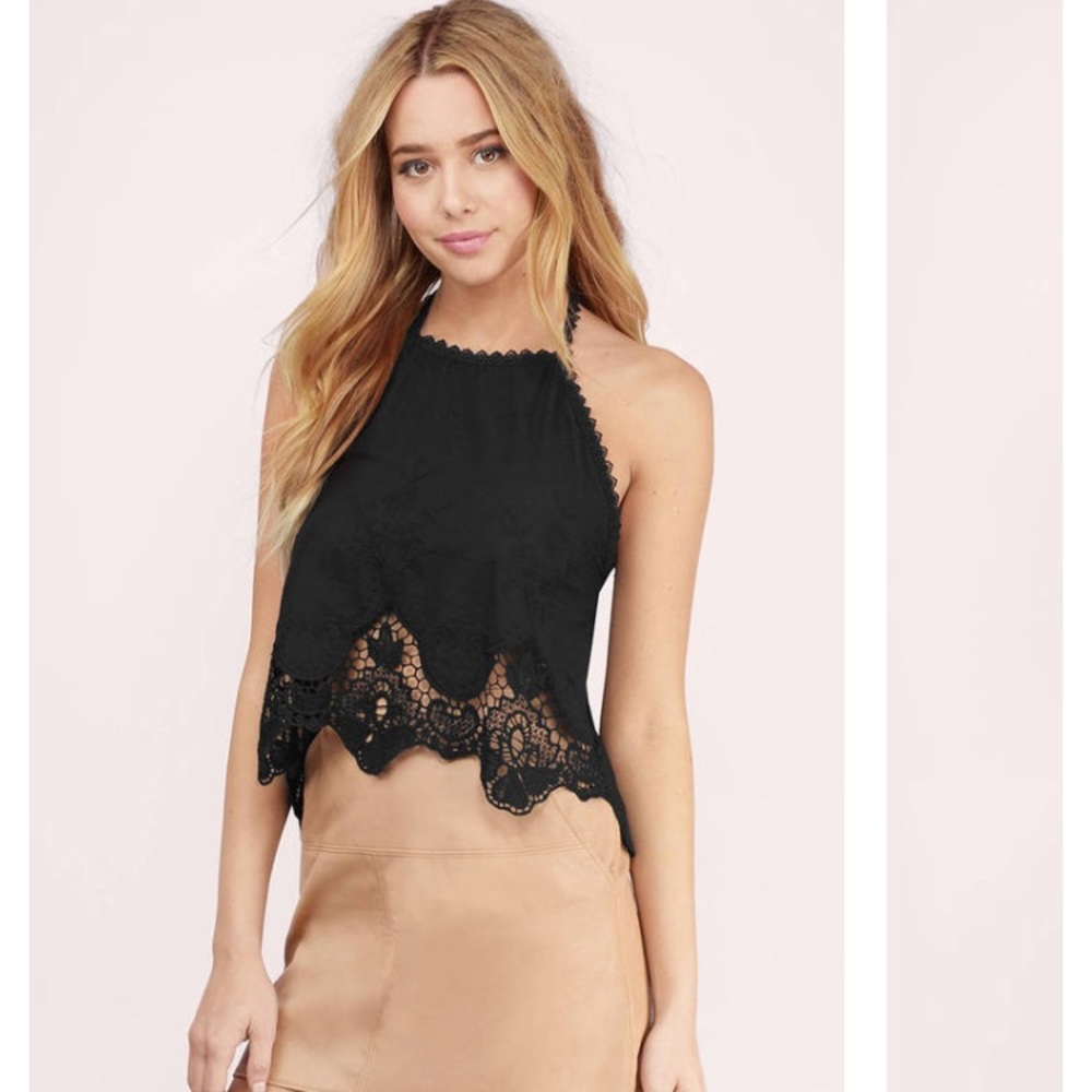 Tobi black halter top
