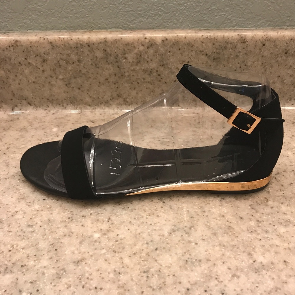 Black ankle strap sandals