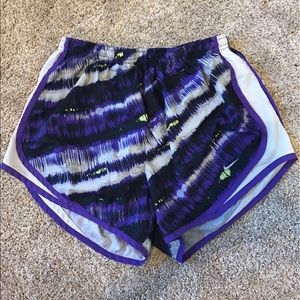 Purple Nike athletic shorts