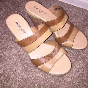 Faded glory wedge sandals