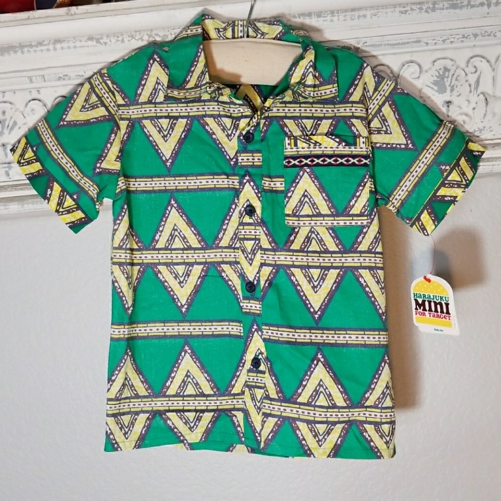 Mini Harajuku African diamond Leaf Green