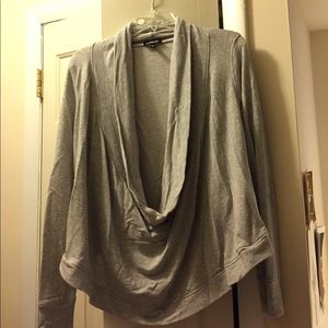 Grey Bebe cowl neck top