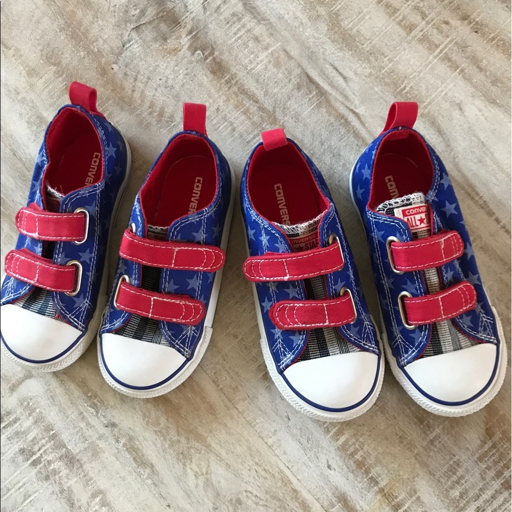 🇺🇸KIDS!! Converse All Star Ox Velcro Straps - Picture 2 of 4