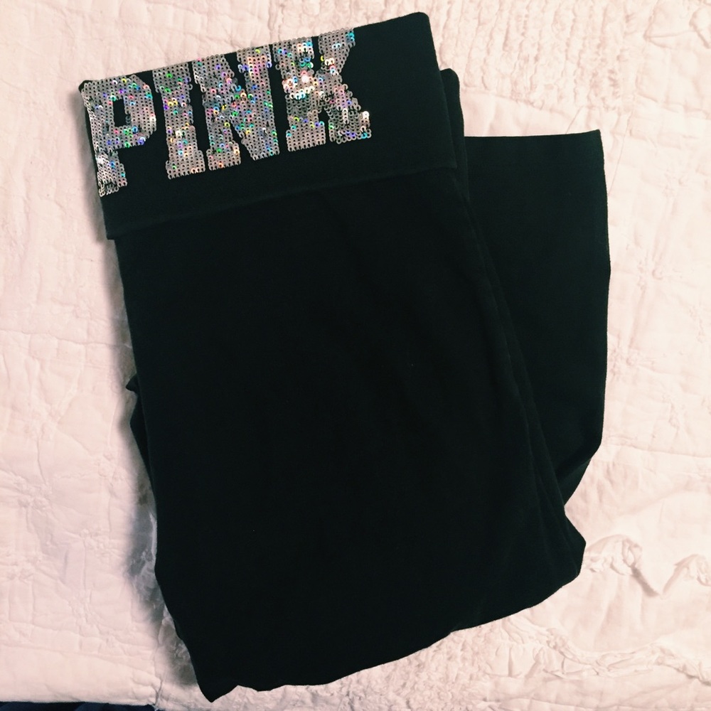 PINK - Sequin Yoga Pants