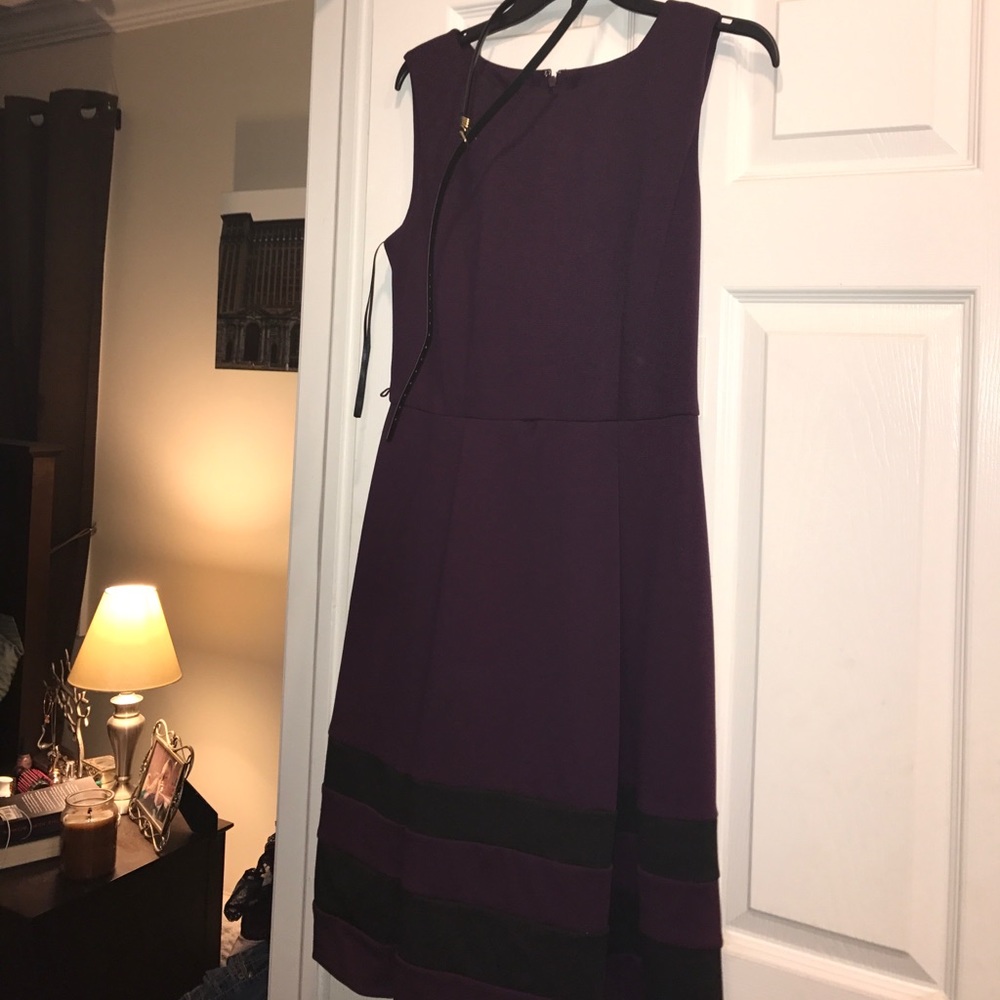 Calvin Klein belted a line dress