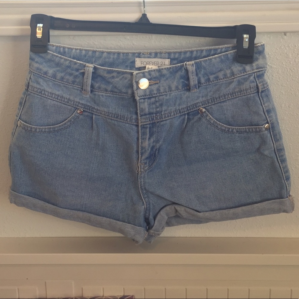 Forever 21 light jean shorts