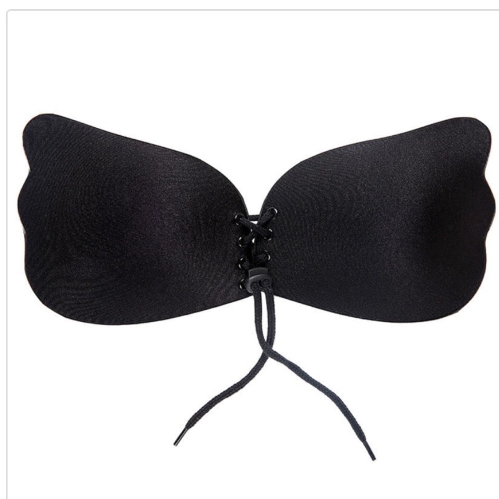Stick on Push Up Backless Bra Black