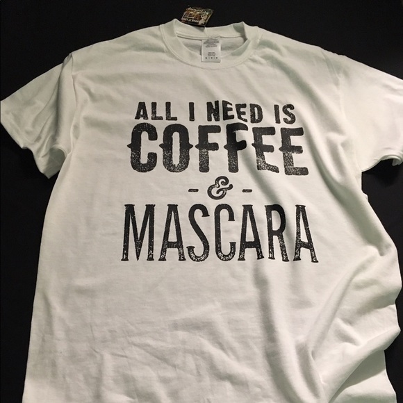Party Sale 🎉 Coffee & Mascara white short sleeve - Graphic Tee - Picture 2 of 3