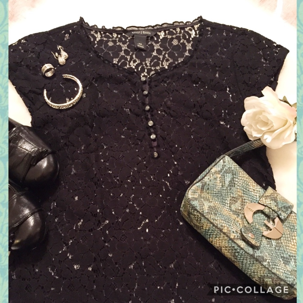 White House Black Market lace blouse!
