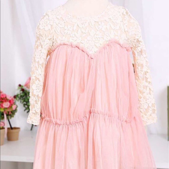 Blush pink dress, couture dress, lace dress,dress - Picture 2 of 3