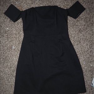 Black off the shoulder dress