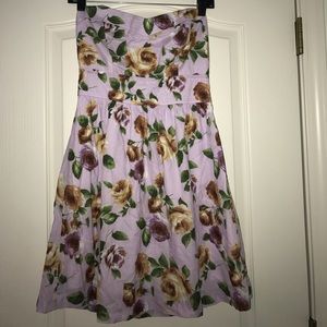 Purple summer dress with flower print