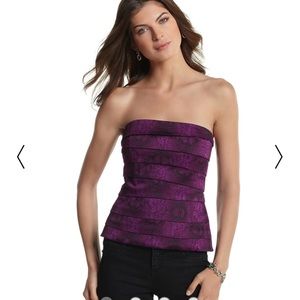 Amethyst sateen snake print bustier