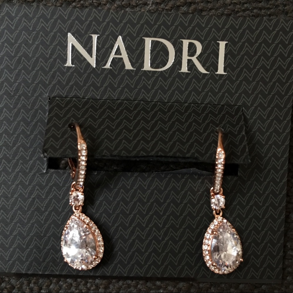 Rose Gold Pear Drop Earrings