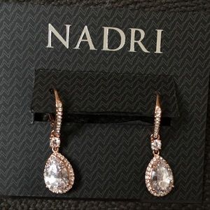 Rose Gold Pear Drop Earrings