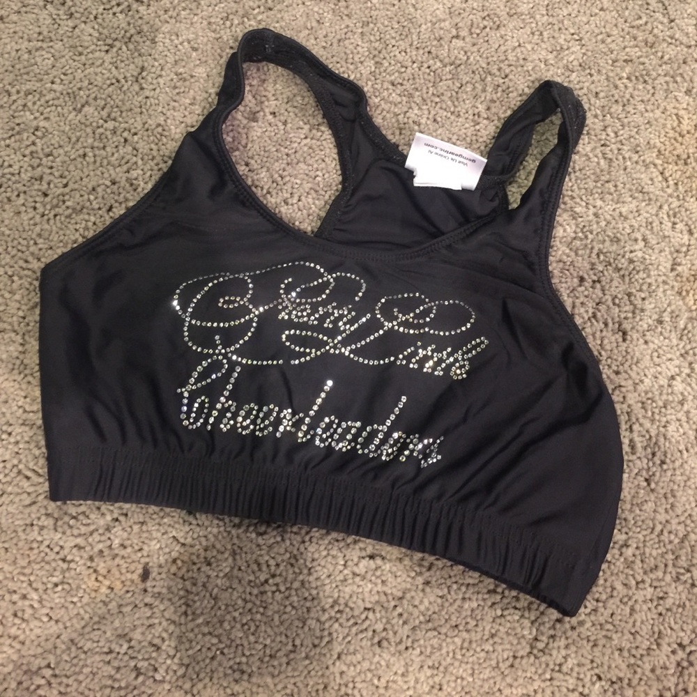 Pretty little cheerleaders sport bra!