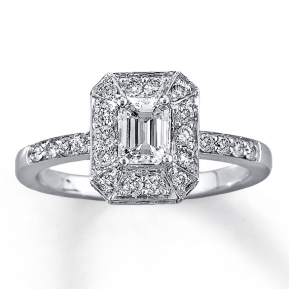 Kay's Emerald cut 1 ct engagement ring