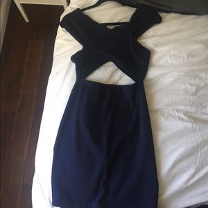 Nasty Gal Navy Blue Cutout Dress