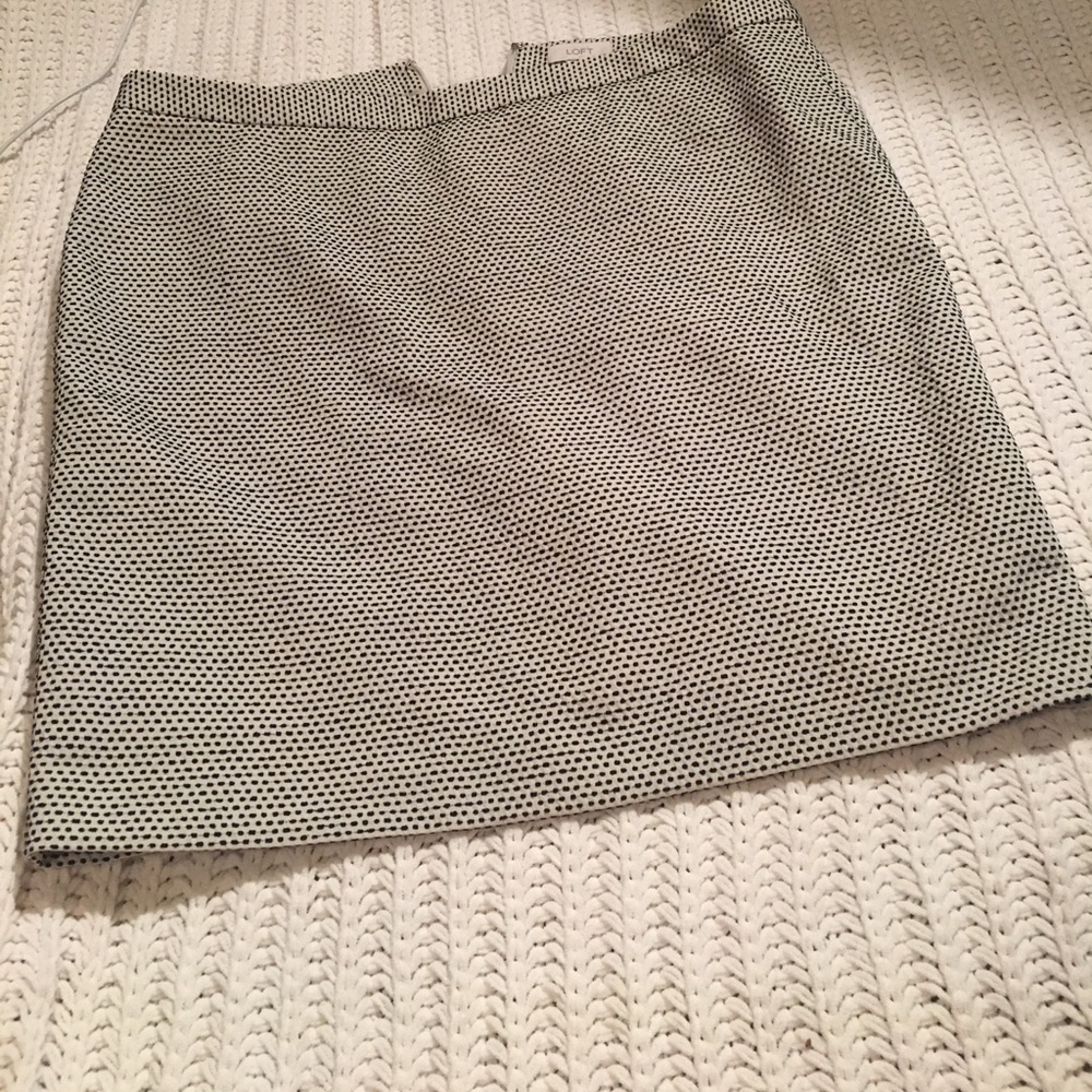 LOFT black and white stitch pencil skirt