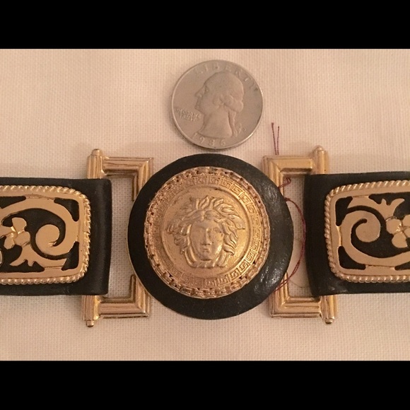 Vintage Versace leather strap bracelet1990's - Picture 2 of 3