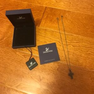 Black Swarovski crystal necklace