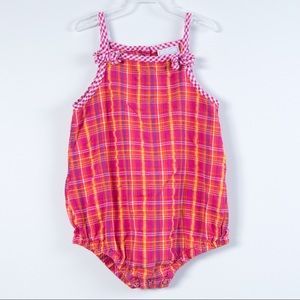 Basic Editions Plaid Romper