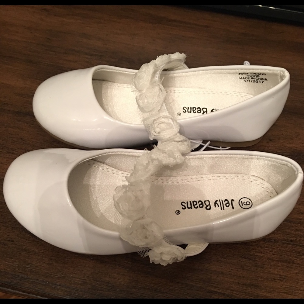 White patent leather Sunday shoes