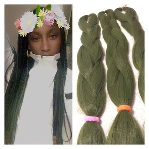 ✨3pcs Olive Green Braiding Hair✨