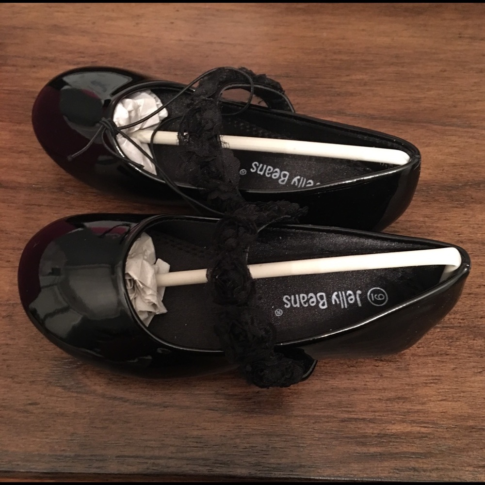 Black patent leather dress shoes