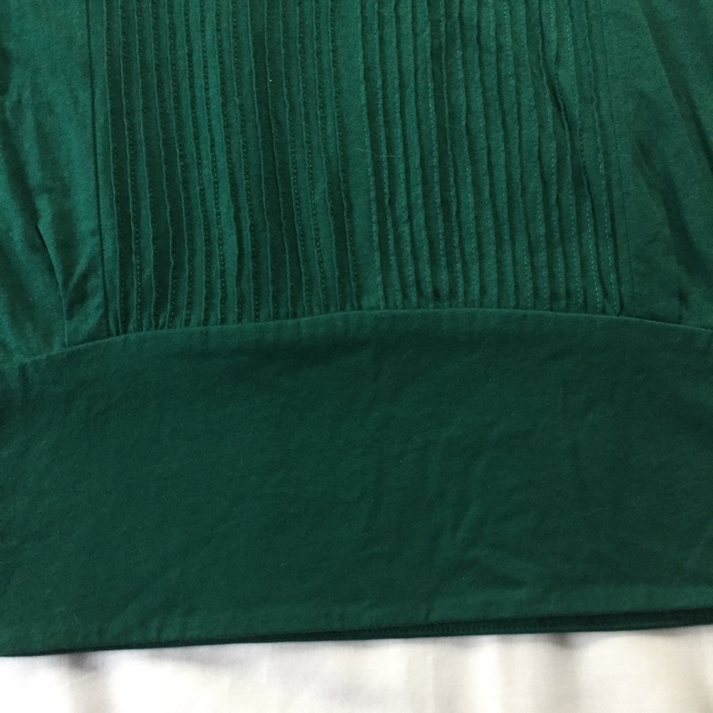 NWOT Free People Ribbon Scrolling Mesh Rouched Tee - Picture 5 of 6